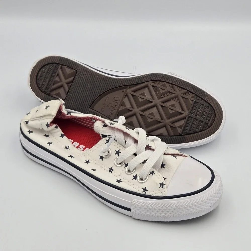 Converse Women's Chuck Taylor All Star Size 5  Shoreline Slip Blue Stars Sneaker